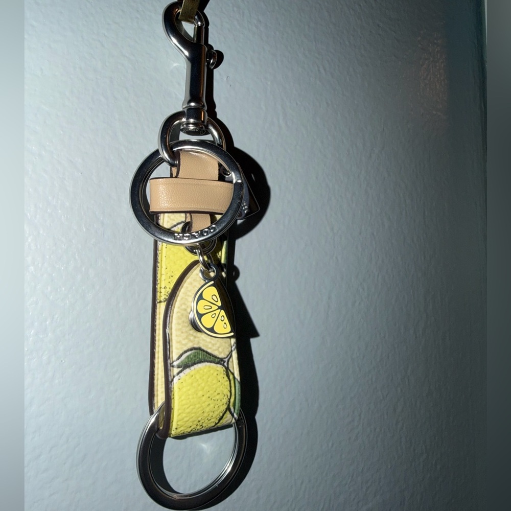 Coach Trigger Snap Bag Charm With Lemon Print - Picture 6 of 6